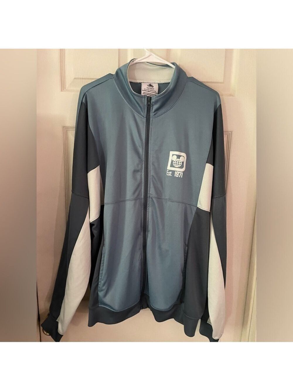 2022 Disney Parks Walt Disney World Blue Zip Track Jacket Spirit Jersey XL